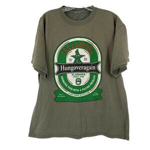 Talladega T-Shirt Y2K Hangover Funny Nascar Racing Green Mens Large Short Sleeve